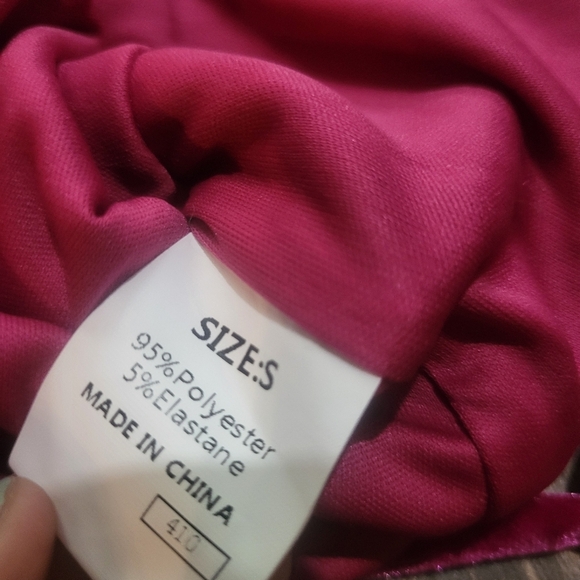 Blencot Women's Pink Sleeveless Velvet Wide Leg Overall Jumpsuit Size Small - Picture 7 of 10